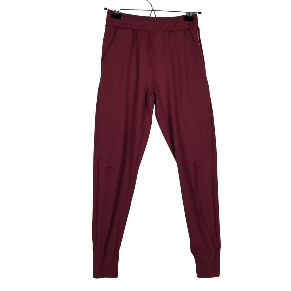 Alphalete Joggers Women Small Burgundy Tapered Activewear Pants